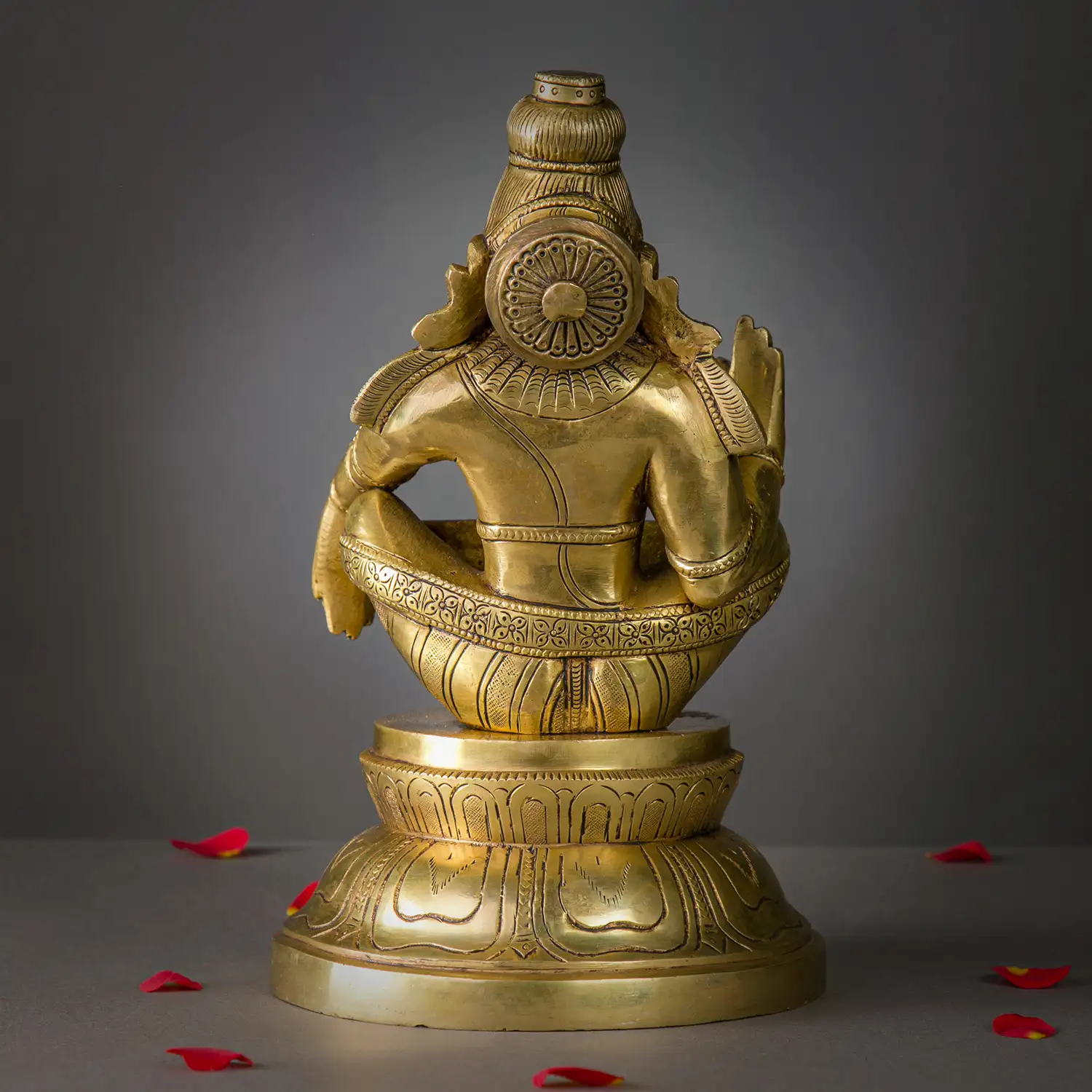 9.5 inches Brass God Ayyappan Statue - image 4