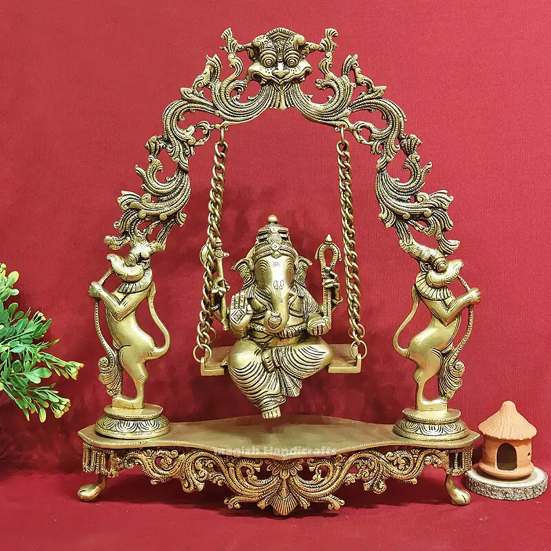 18 inches Brass Jula / Swing Ganesha SC