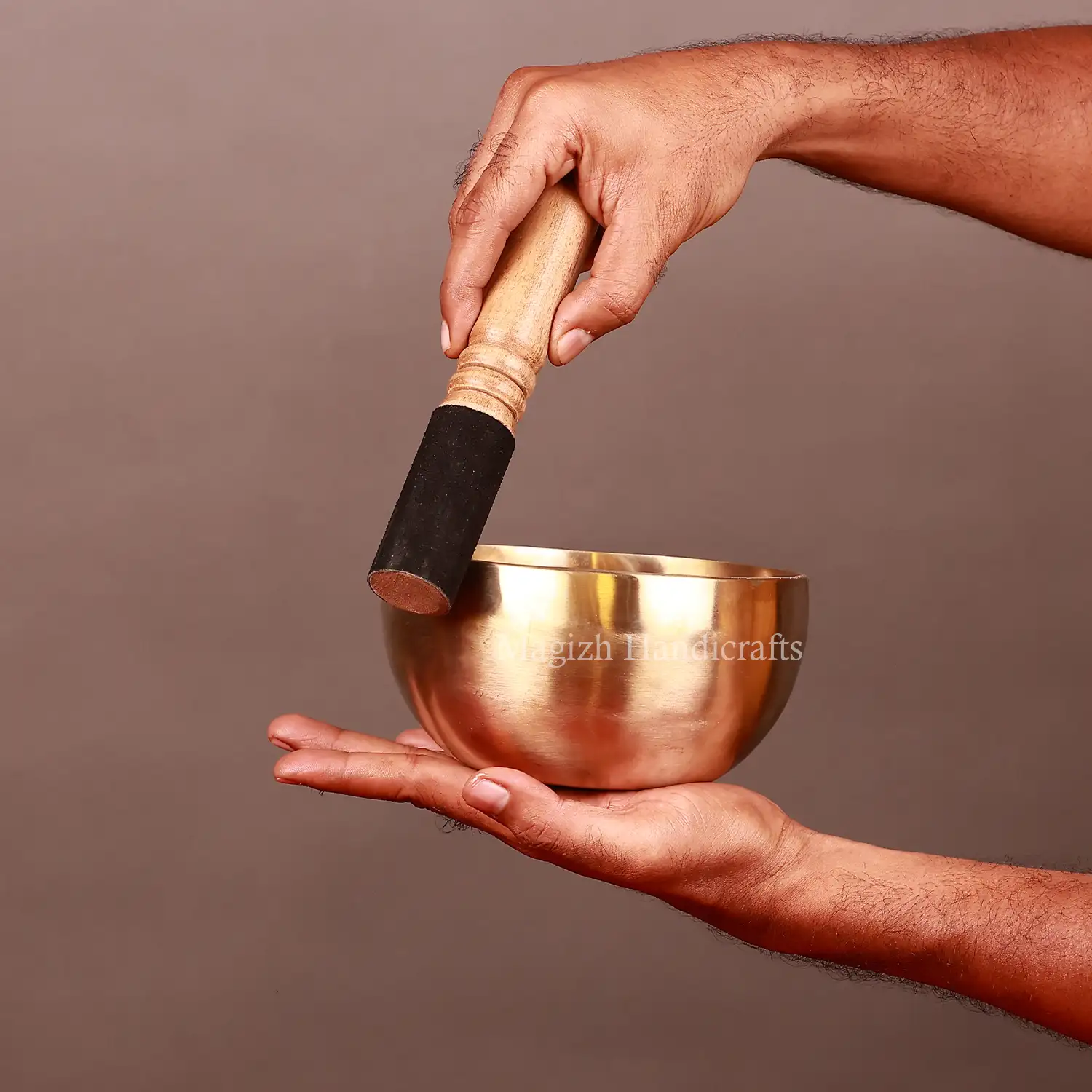 6 inches Hand made Bronze singing bowl - image 3