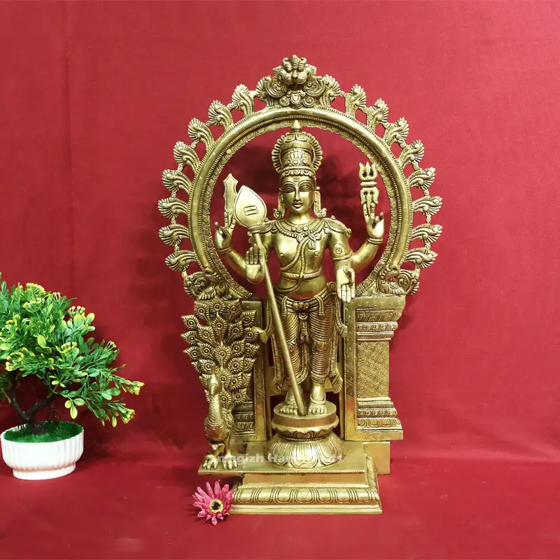 22 inches Brass Frame Murugan Idol SC