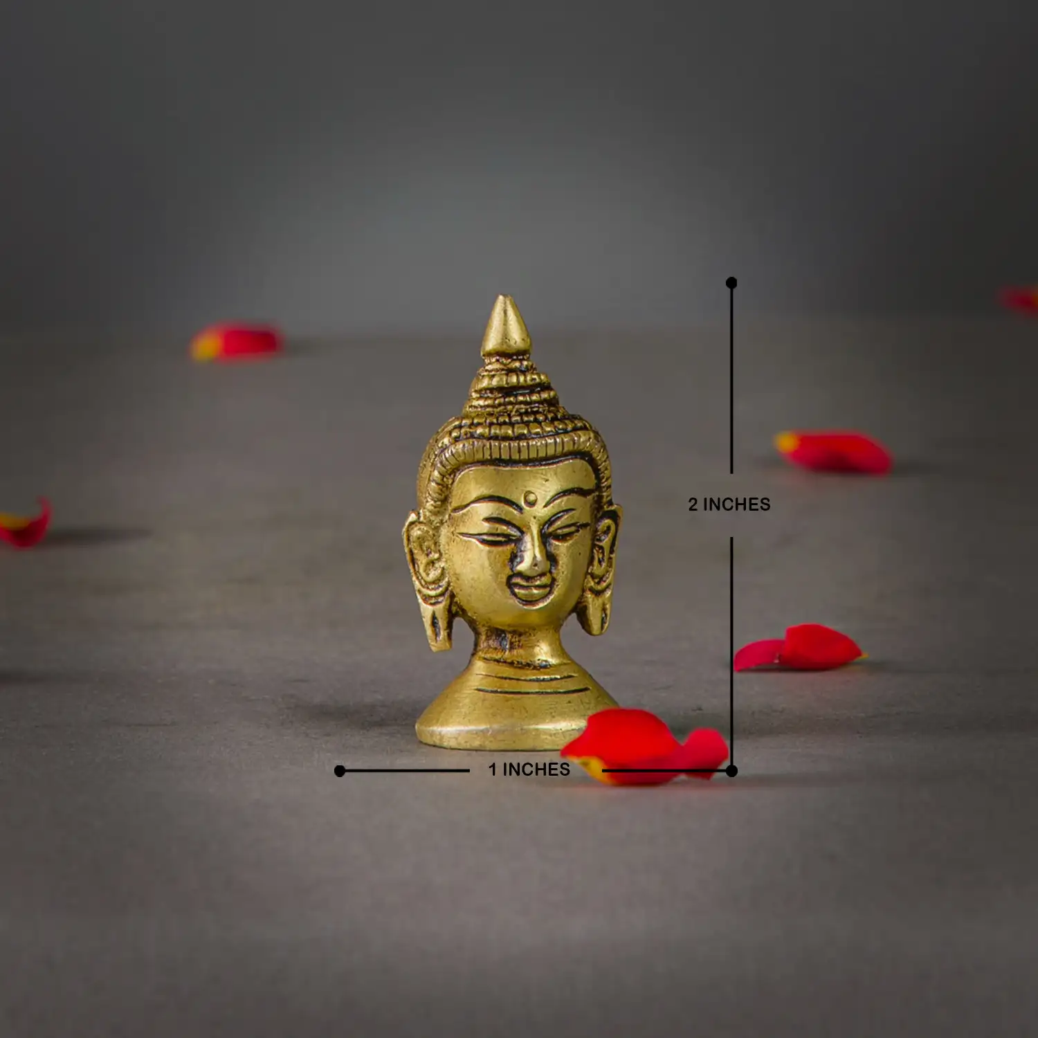 2 Inches Brass Buddha Head Idol - image 5