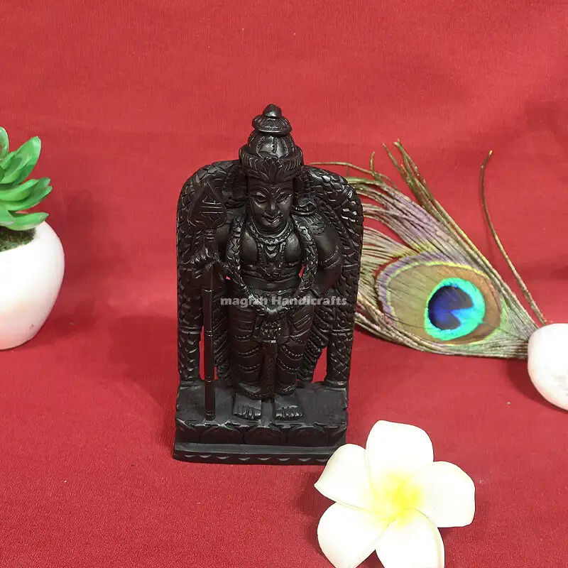 6 inches Karungali Murugan idol - image 3