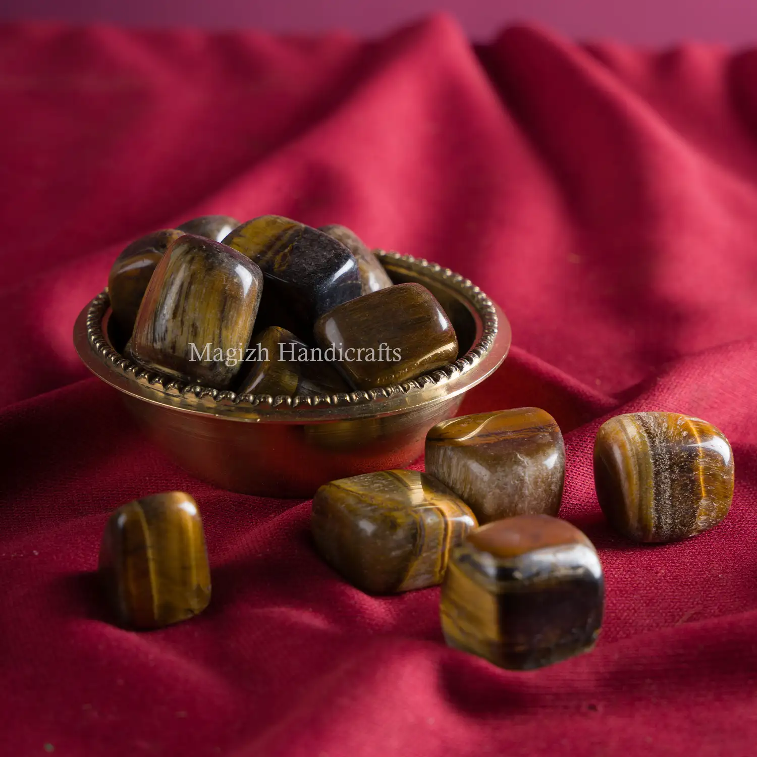 Tiger eye tumble stones