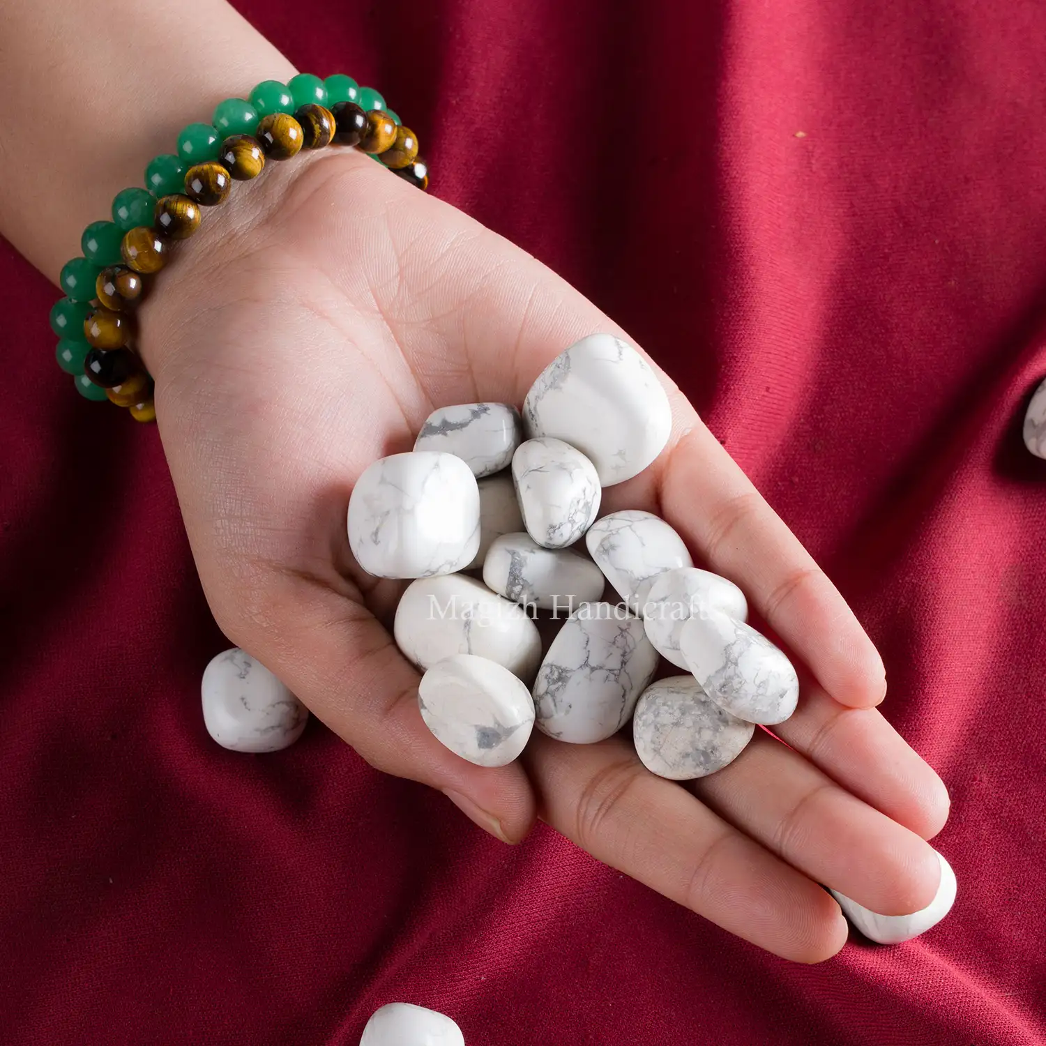 Howlite tumble stones - image 3