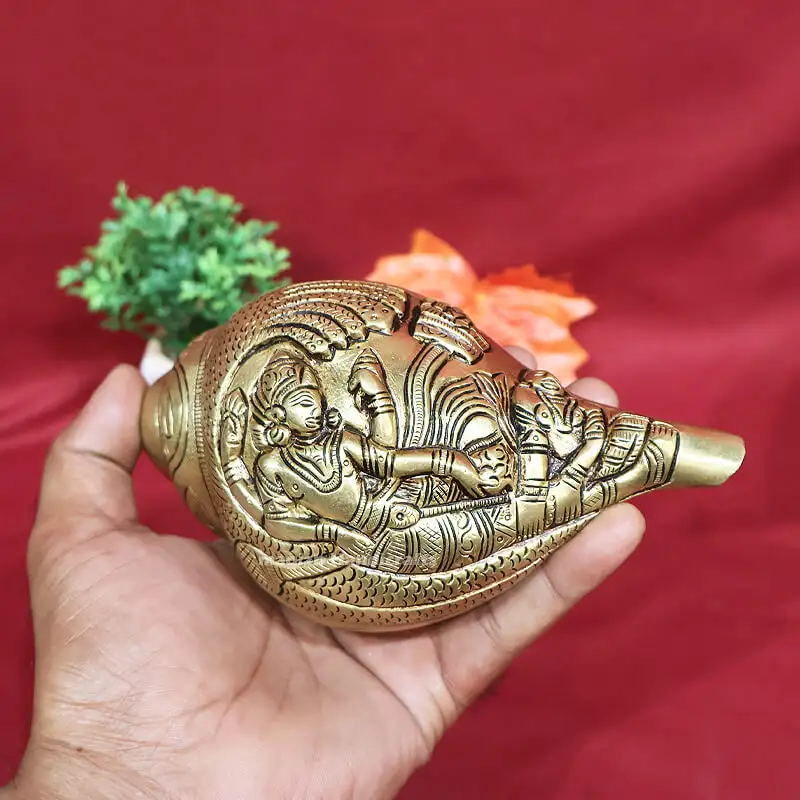 Vishnu and Lakshmi Brass Shangu Real Sound SC - image 3