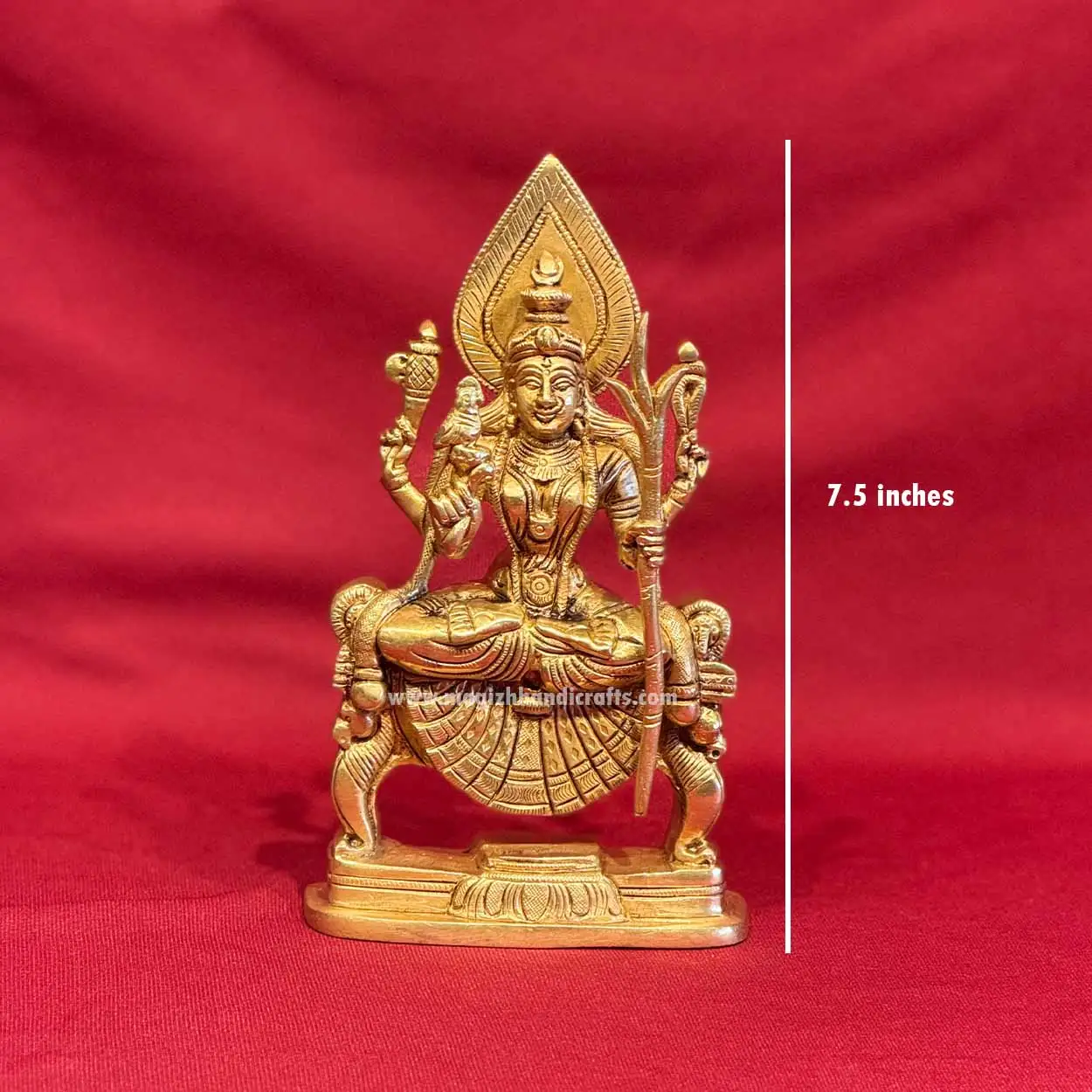 7.5 inches Brass Kamakshmi amman idol - image 5