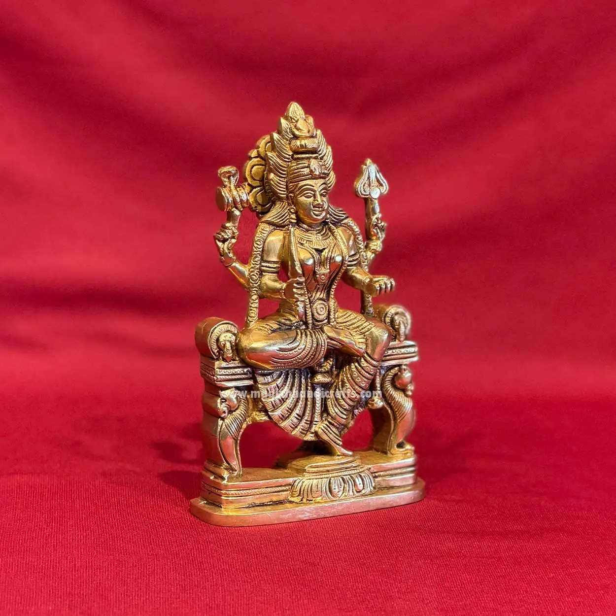 7 inches brass Mariamman statue SC - image 3