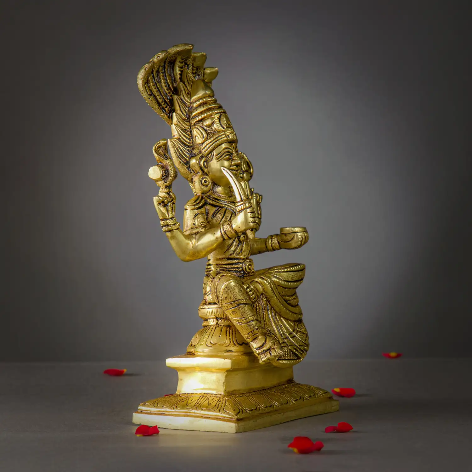 9.5 inches brass karumariamman idol - image 2