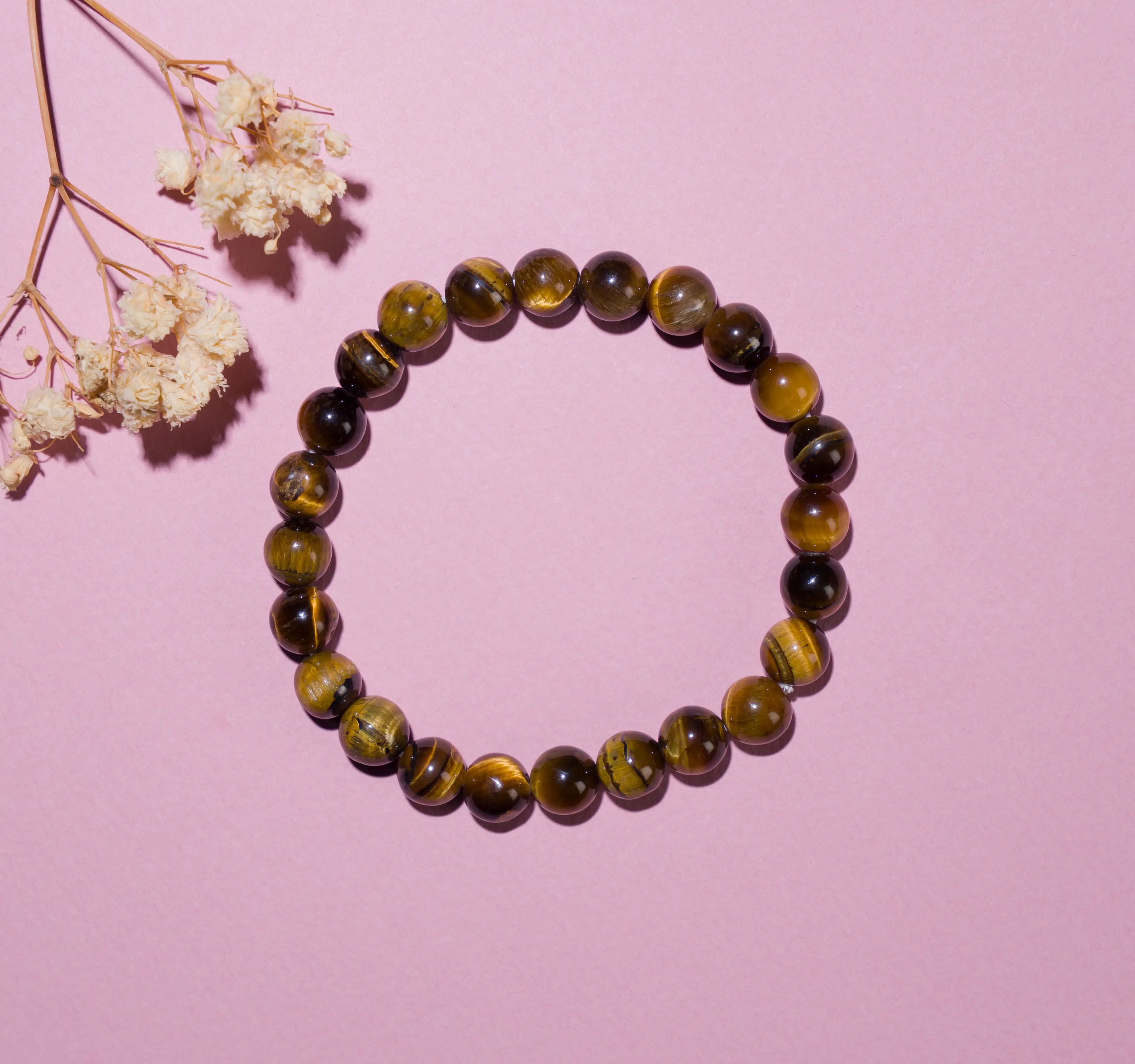 8mm Tiger Eye Crystal Bracelet - secondary