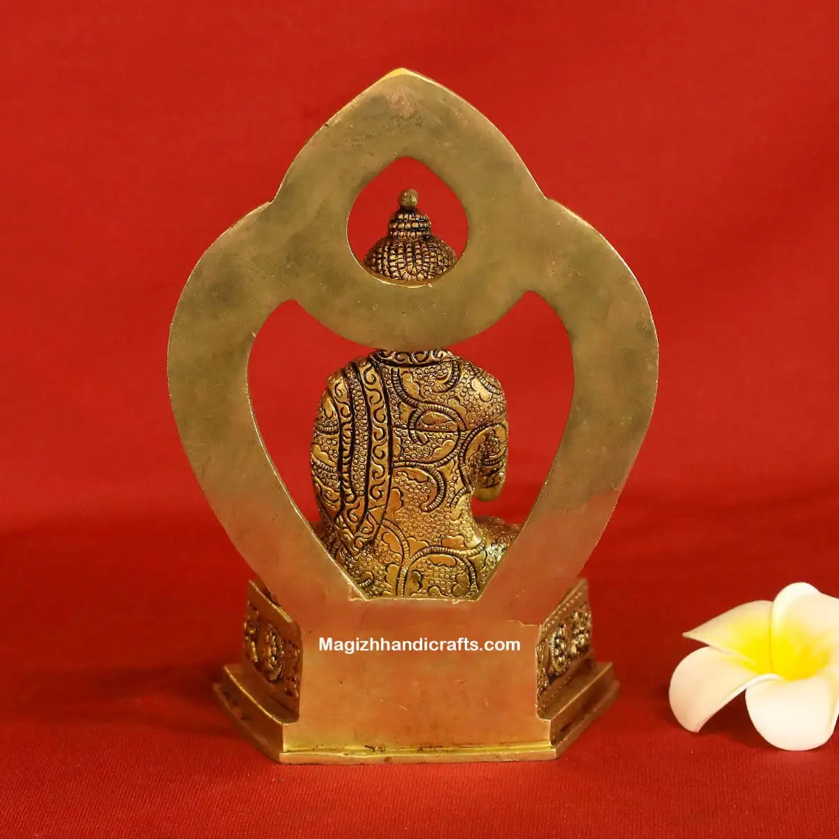 Brass Lord Budha Designer Frame idols - 7 inches - image 3