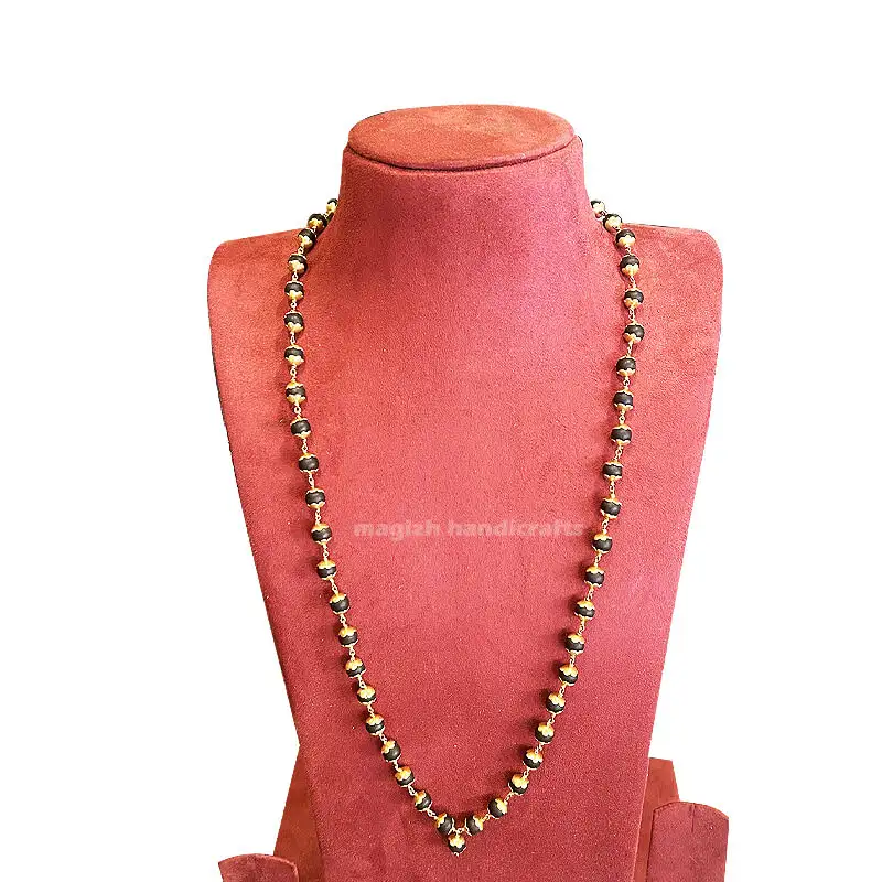 Original karungali mala with Impon capping - 8mm