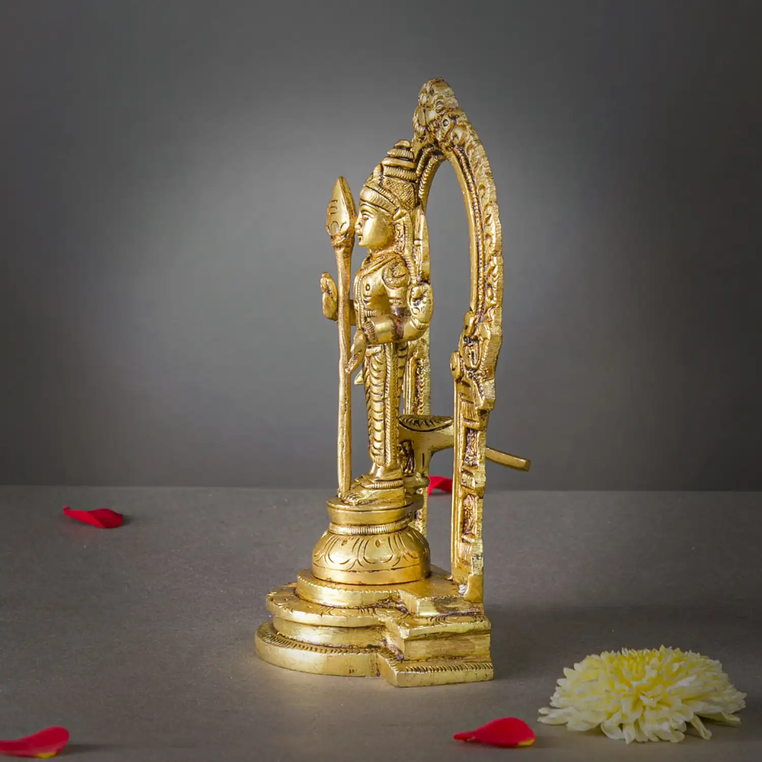 Brass Thiruvachi god Murugan idol - secondary