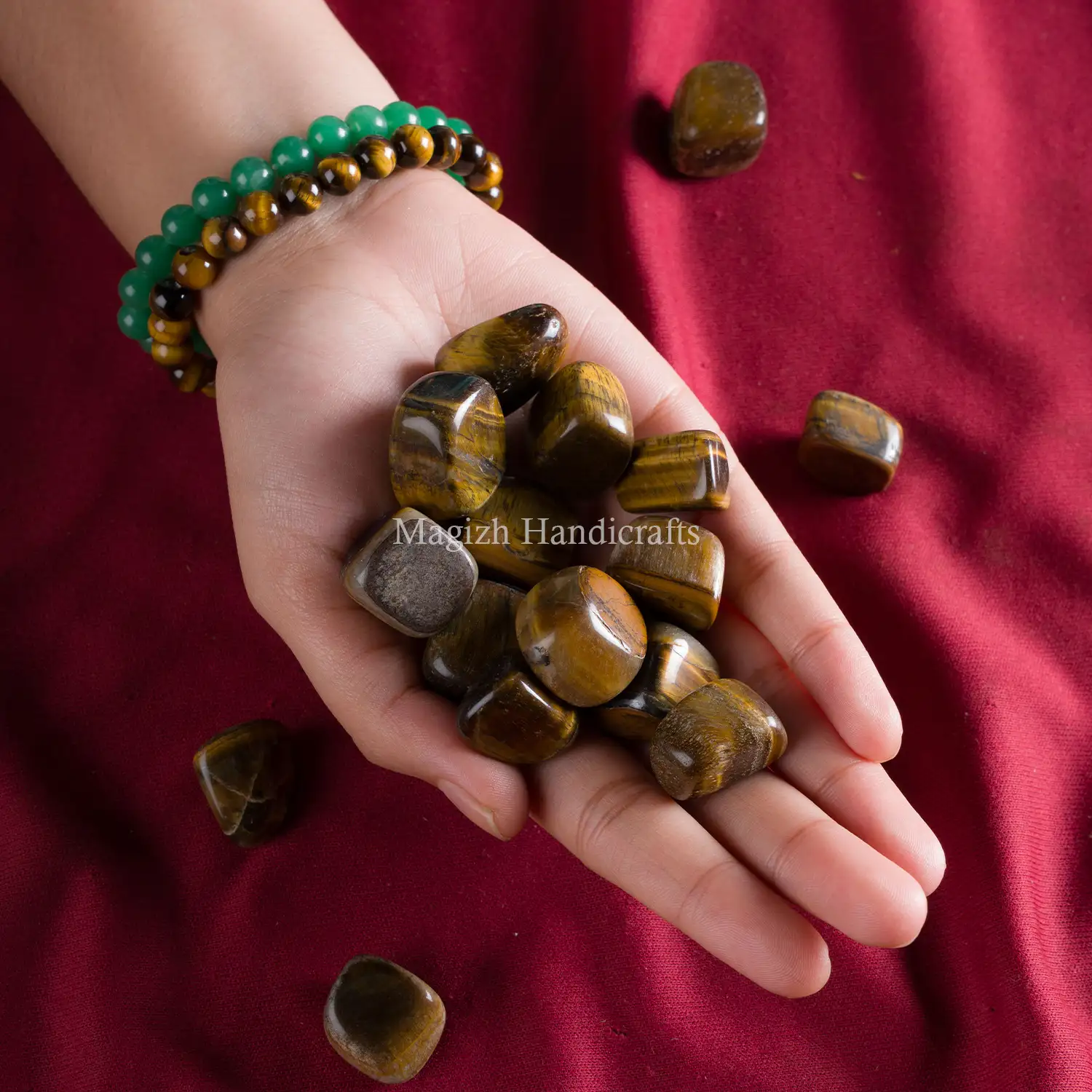 Tiger eye tumble stones - image 3