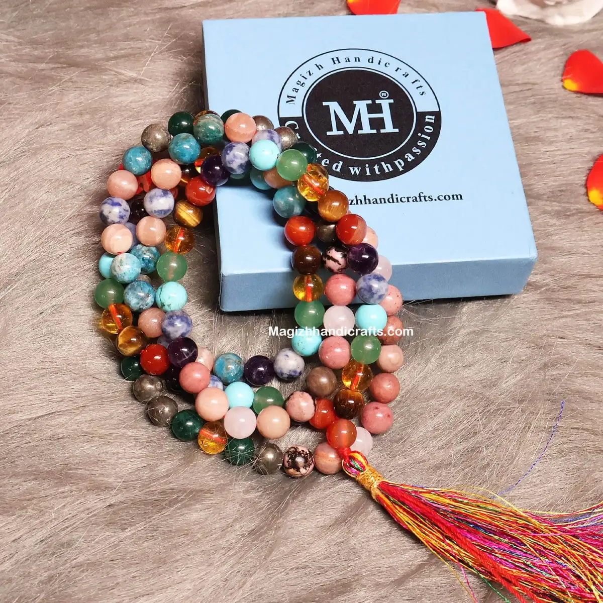 All in one crystal Stone mala - 8 mm - secondary