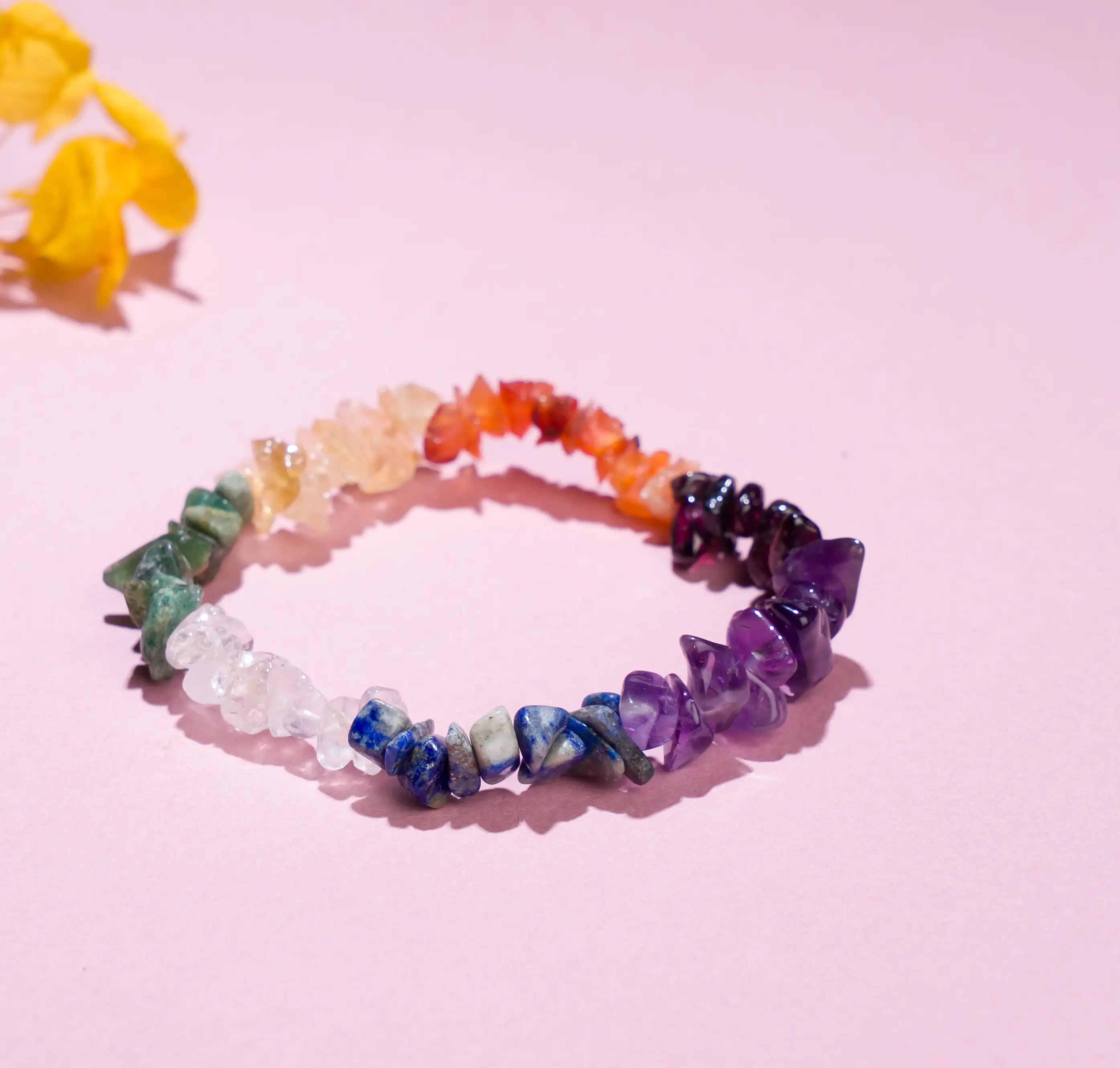 7 chakras Crystal chips bracelet - secondary
