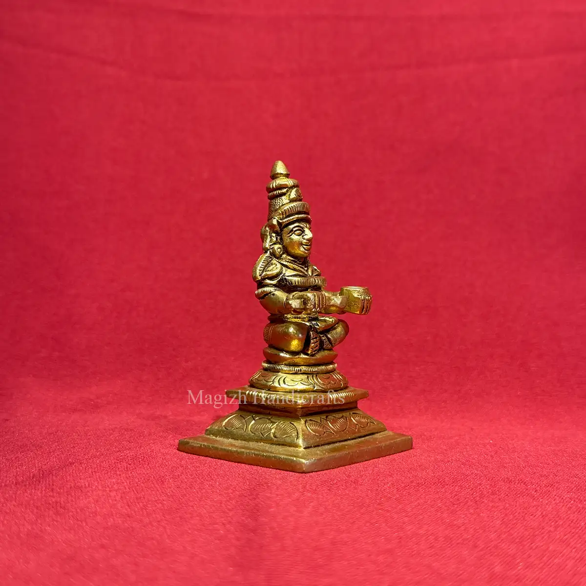 3.5 inches brass goddess Annapoorni devi idol - image 2