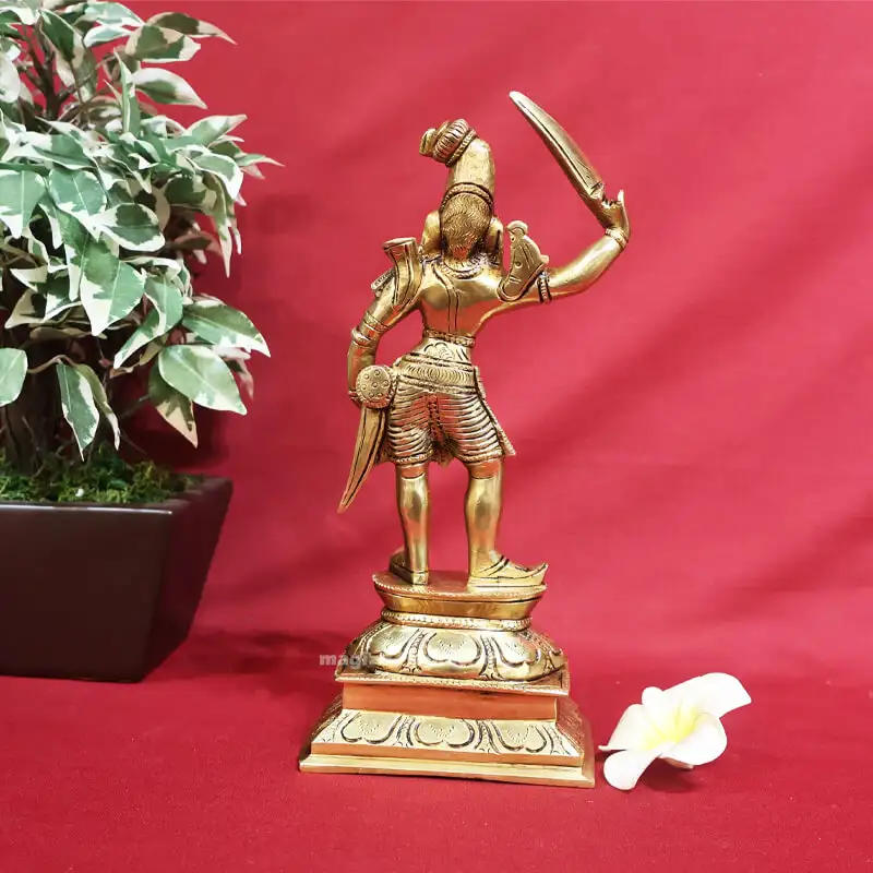 10 inches Madurai veeran idol SC - image 3