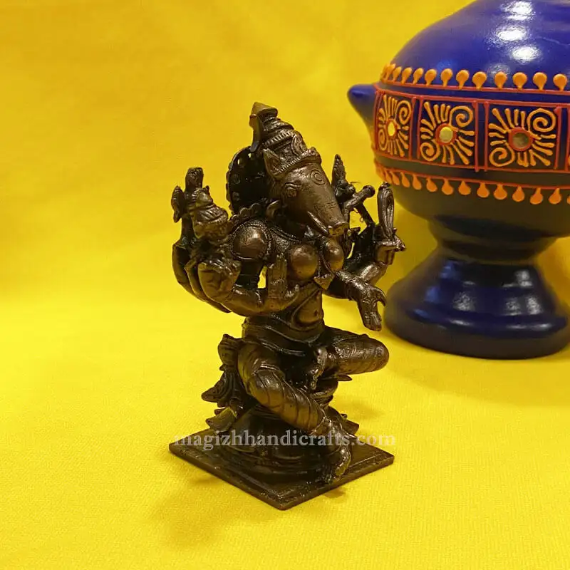 4 inches Copper 8 hands Varahi amman idol - image 3