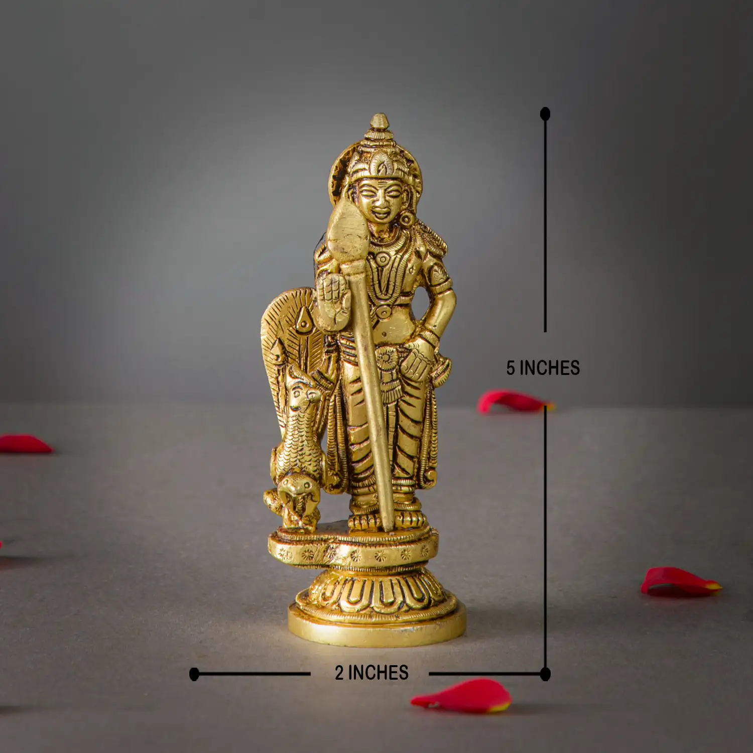 Brass Murugan Malaysia Murugan idol - 8 inches - image 5
