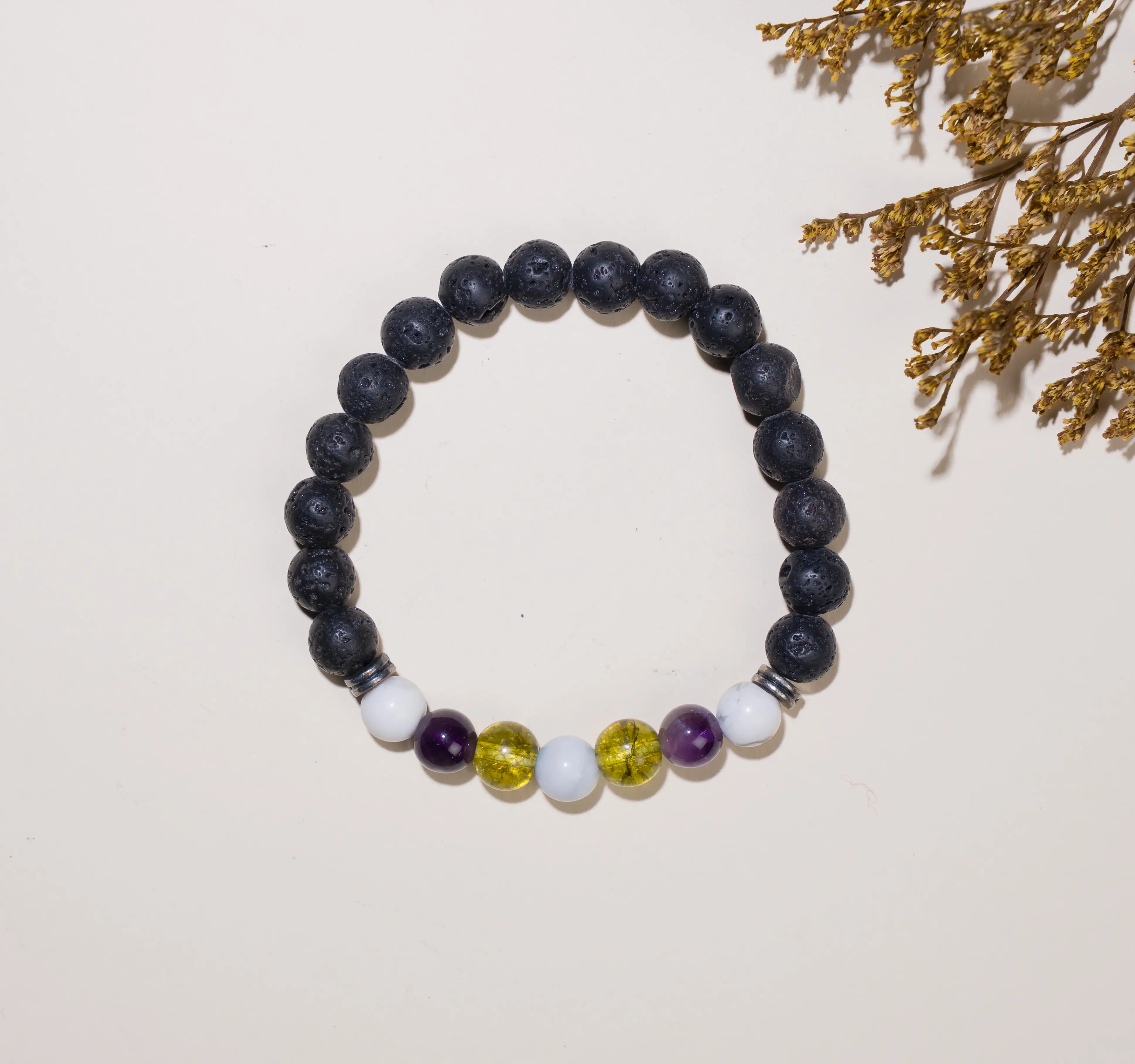 8mm Lava Angry Management Crystal Bracelet - secondary