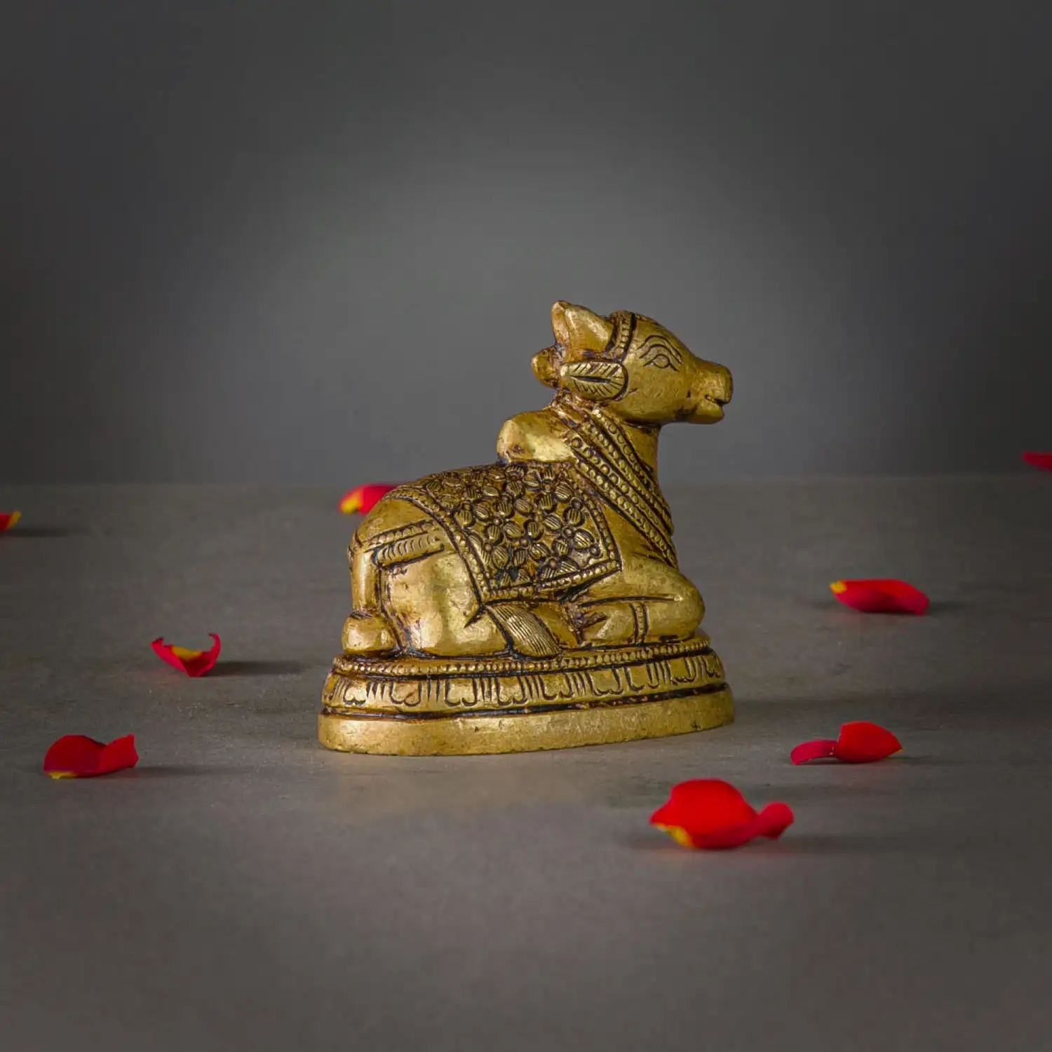 2.5 inches Brass Lord Shiva Nandhi idol - image 3