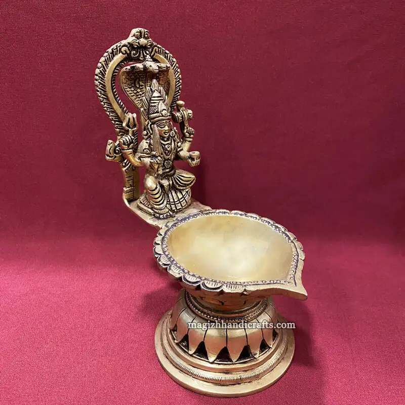 7.8 inches Brass Karumari amman Vilakku - secondary