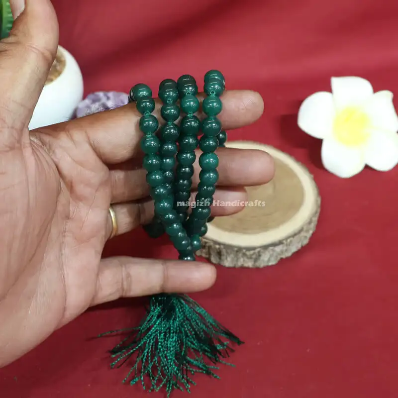 8mm Green Jade crystal Mala 108 beads - secondary
