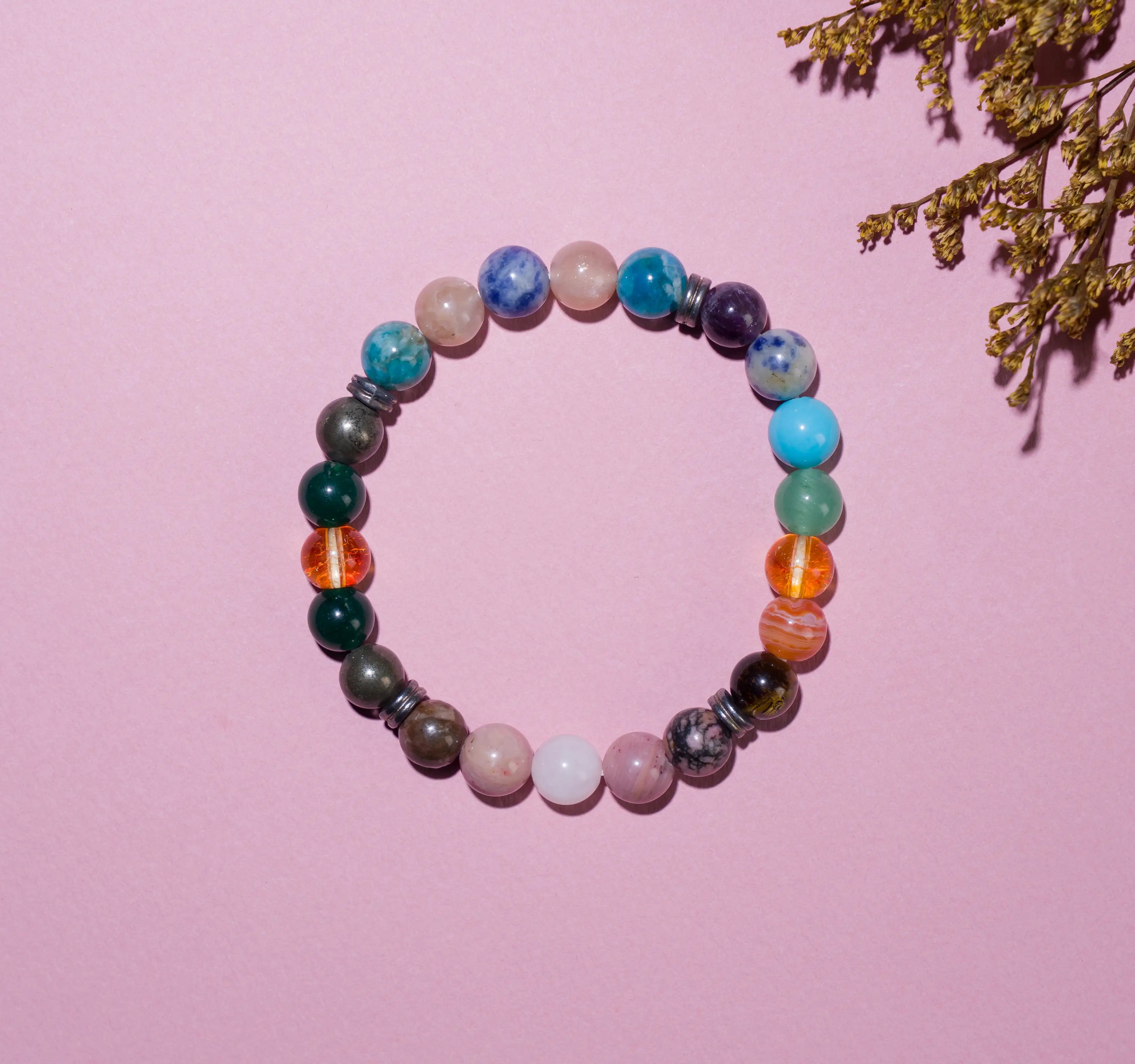 8mm All in one Healing crystal Bracelet - secondary