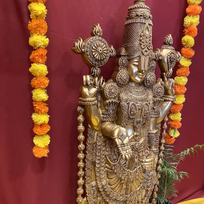 4 feet Brass Thirupati Lord Balaji Idol - secondary