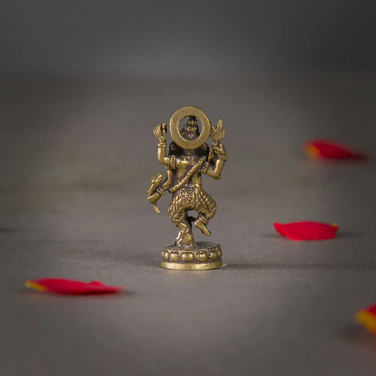 one inch Mini Brass Standing dancing Ganesha idol - image 3