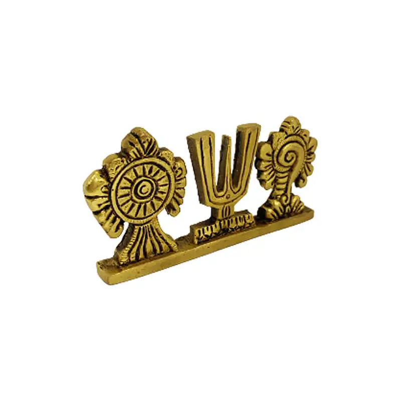 Brass Sangu Chakram Namam table top - image 5