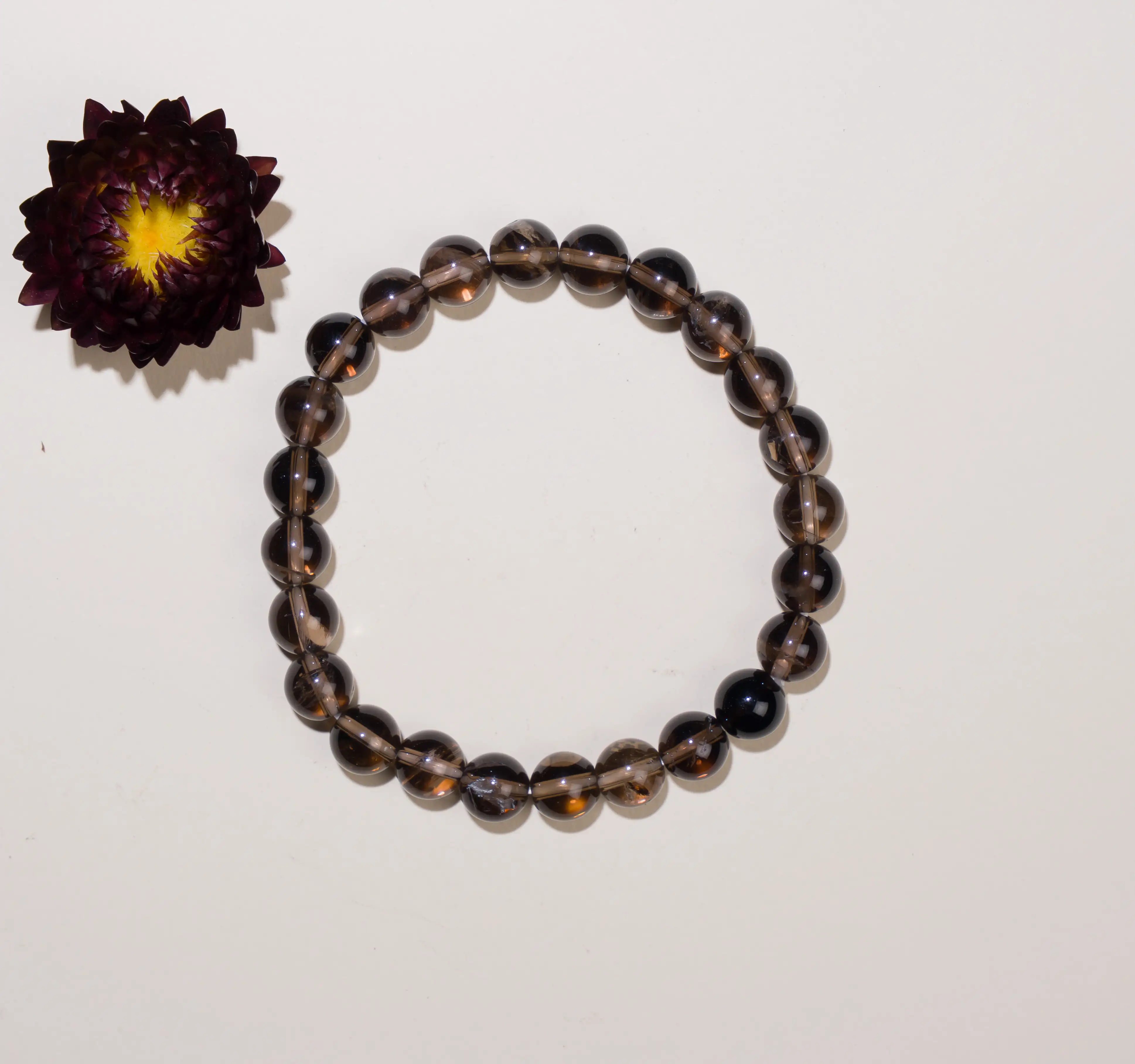 8mm Smoky quartz bracelet crystal bracelet - image 3