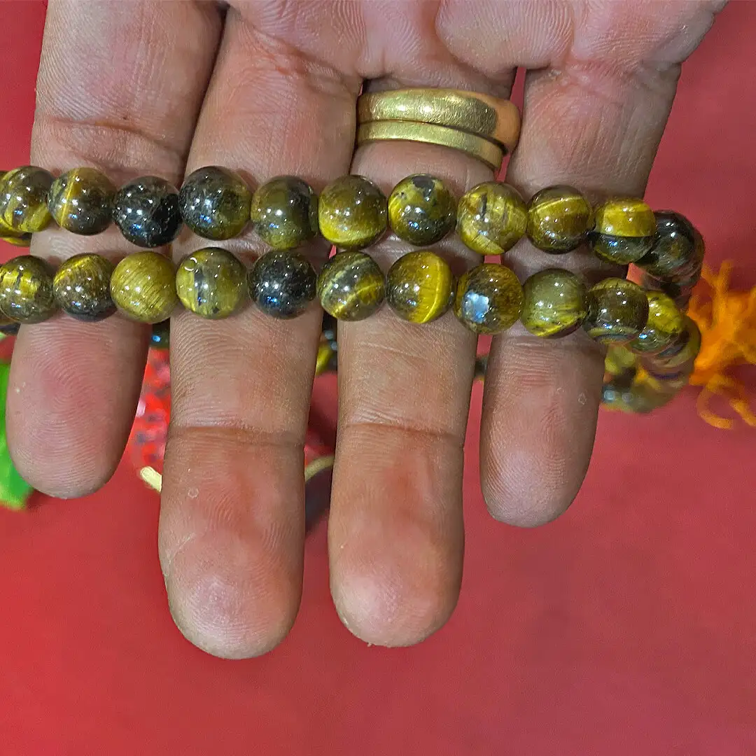 Tiger eye Crystal stone mala 108 beads (8 mm) - secondary