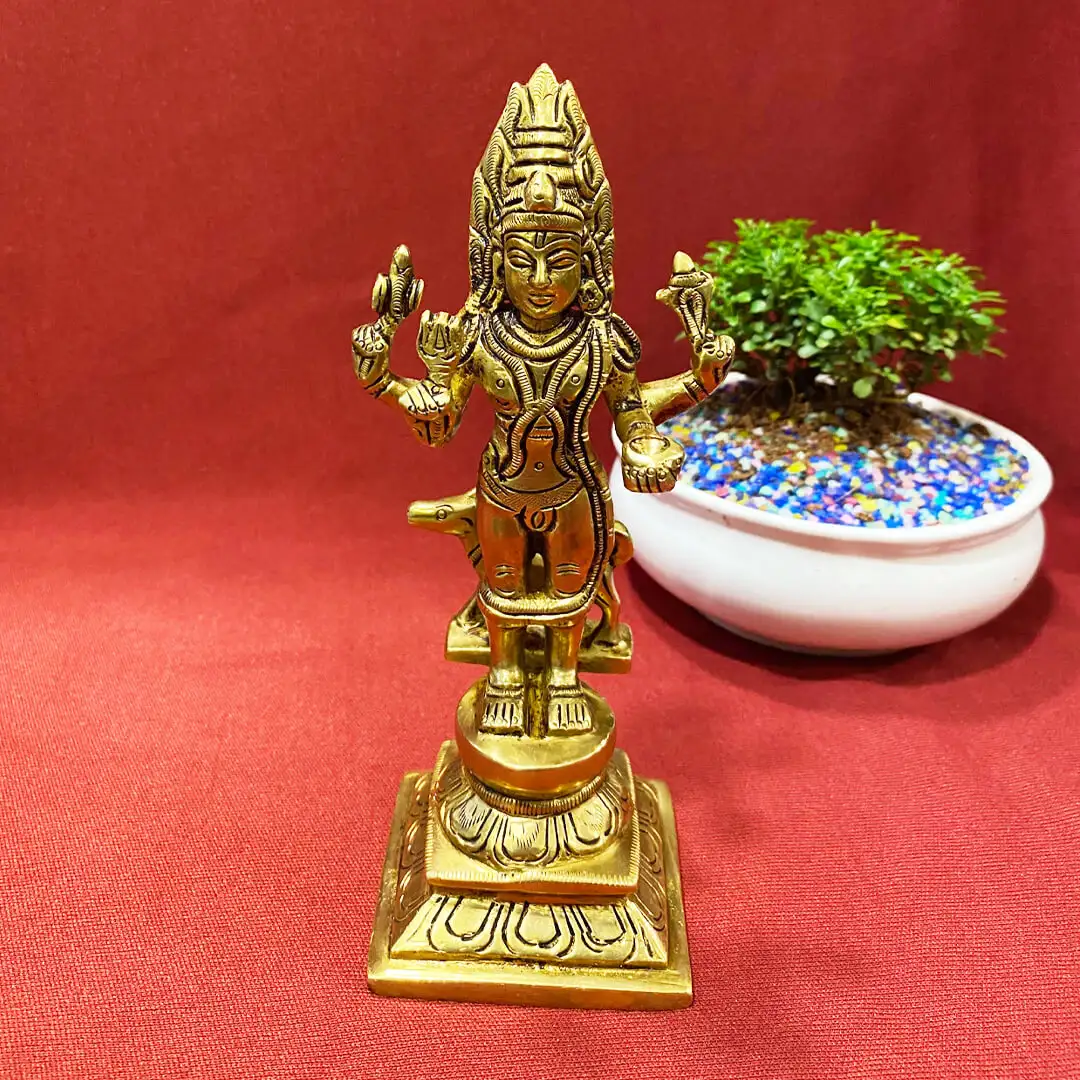 Brass Lord Kalabairavar 6.2 inches