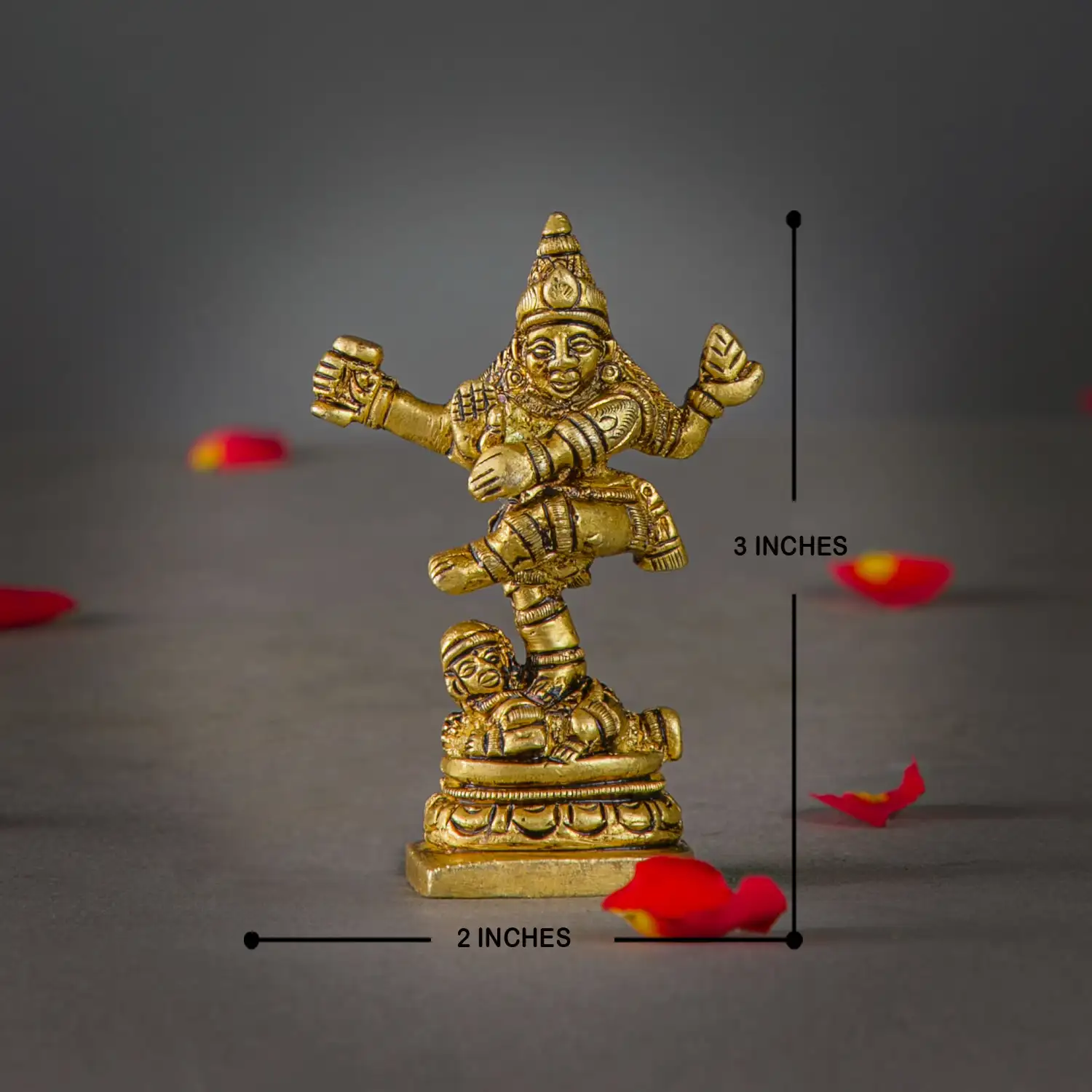 3 inches mini Brass Lord Shiva Natraja idol - image 5