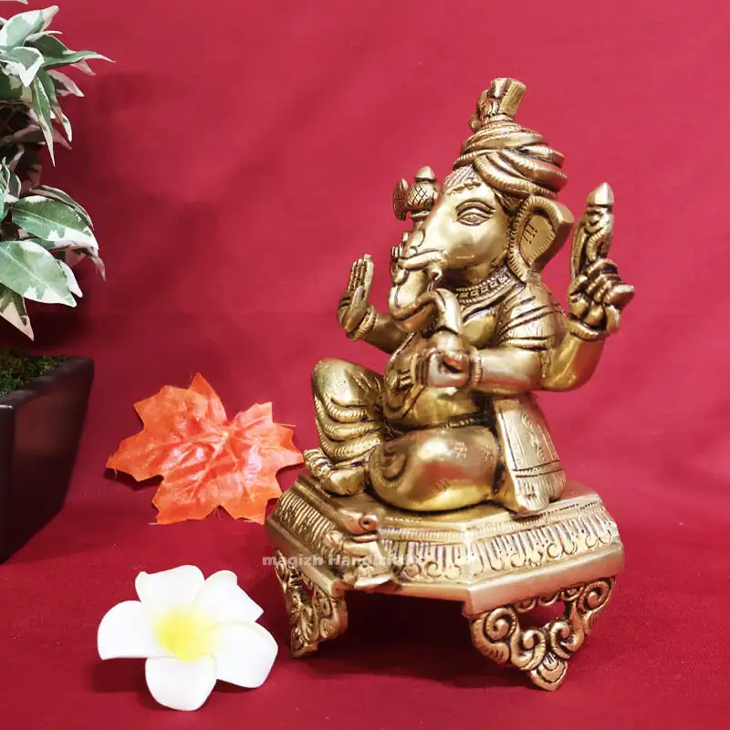 9 inches Pagdi Ganesha Idol SC - image 3