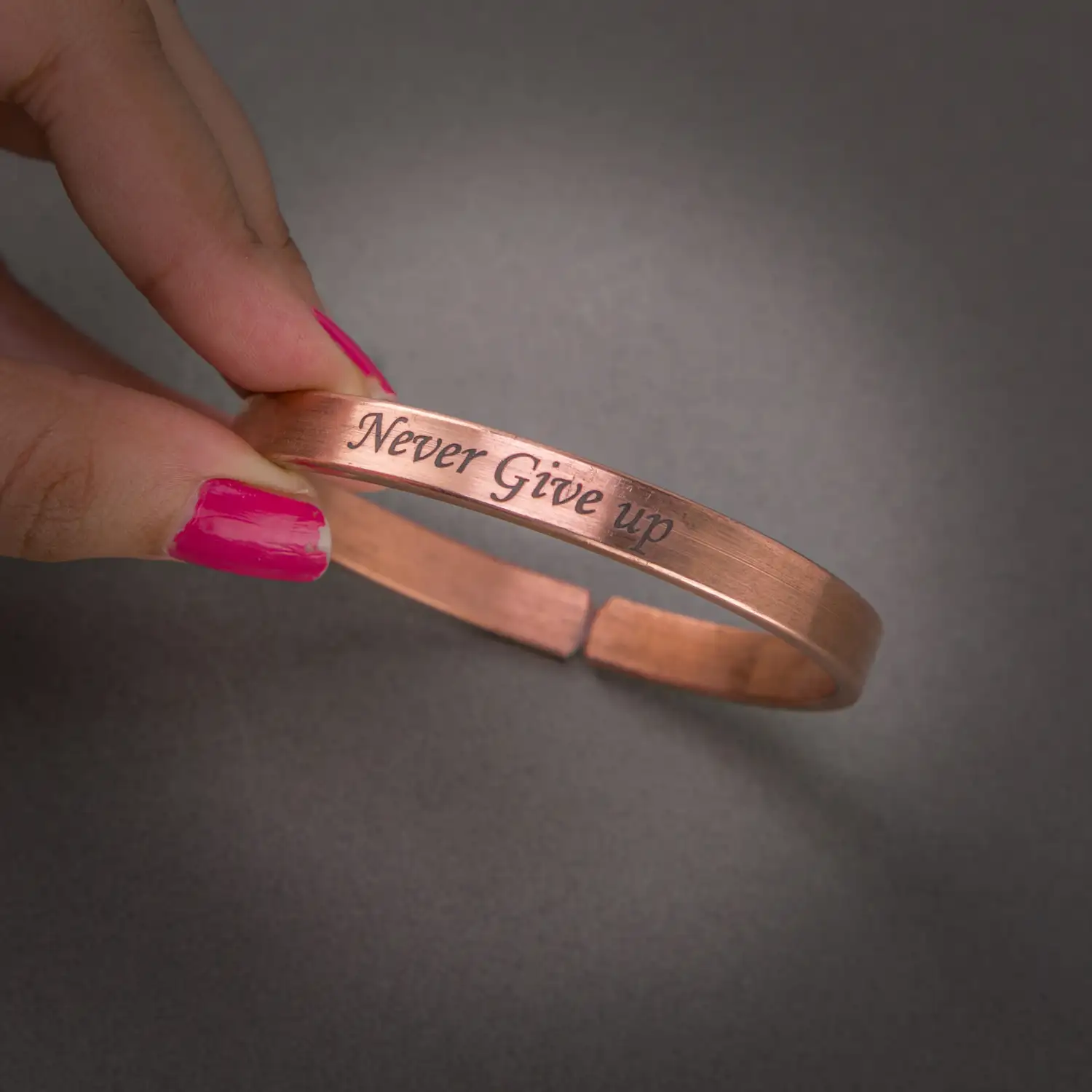 Never Give Up Pure Copper Bracelet - image 3