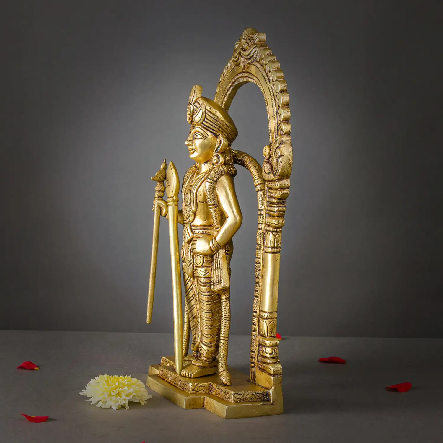 12 inches brass god Rajaalangaram Palani Murugan idol - image 3