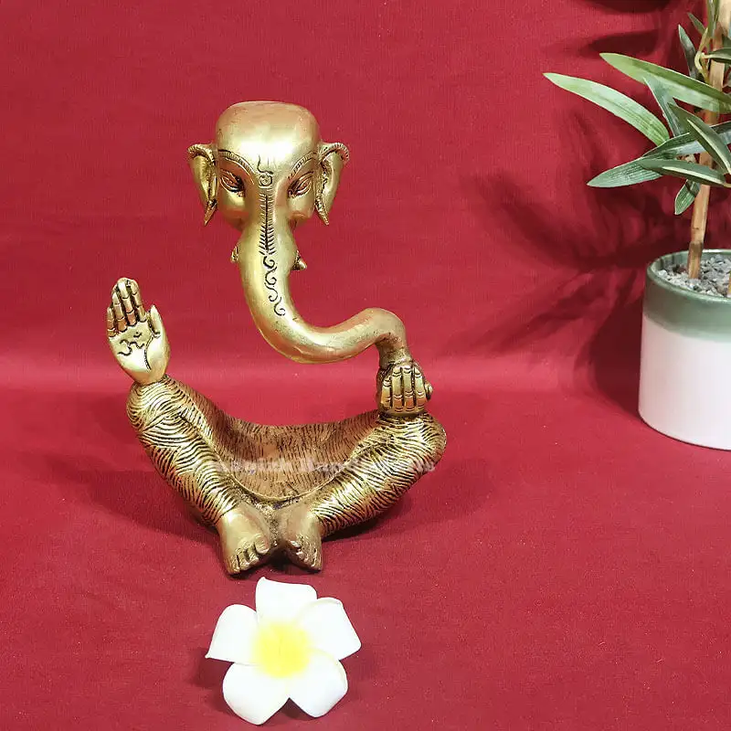 7 Inches Brass Modern Ganesha idol