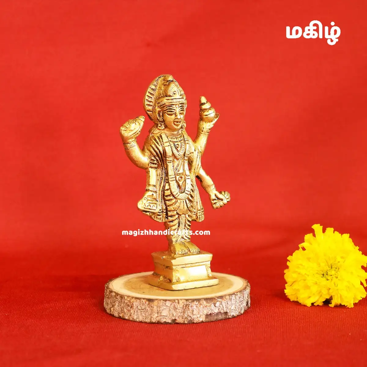 Brass Dhanvantri idol - 4.5 inches - image 3