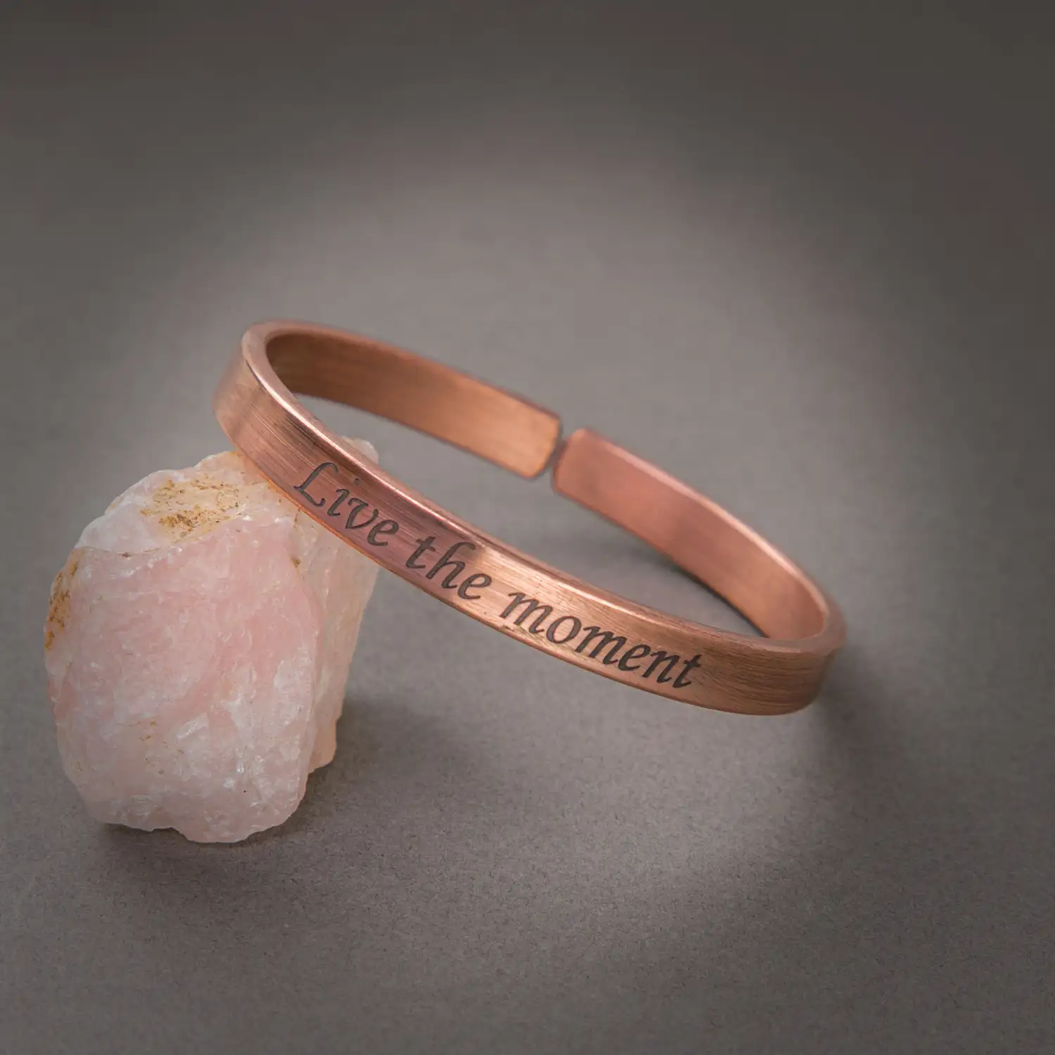 Live the moment Pure Copper bracelet for men - 8 mm