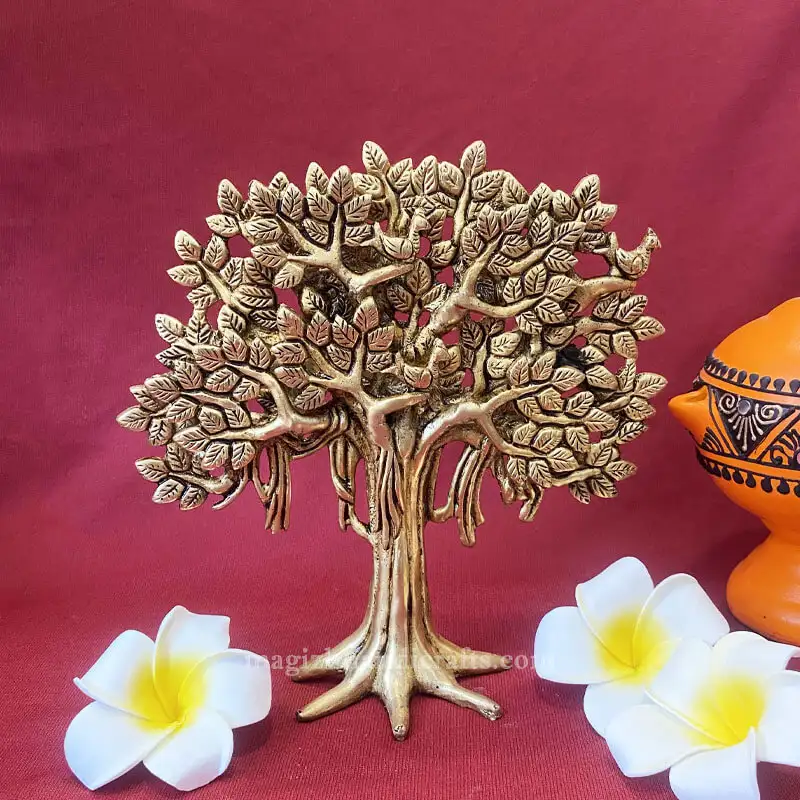 7.5 inches table top Brass karpaga vriksham tree