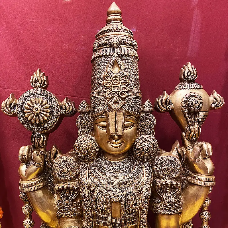 39 inches Brass Thirupati Balaji Idol - image 3