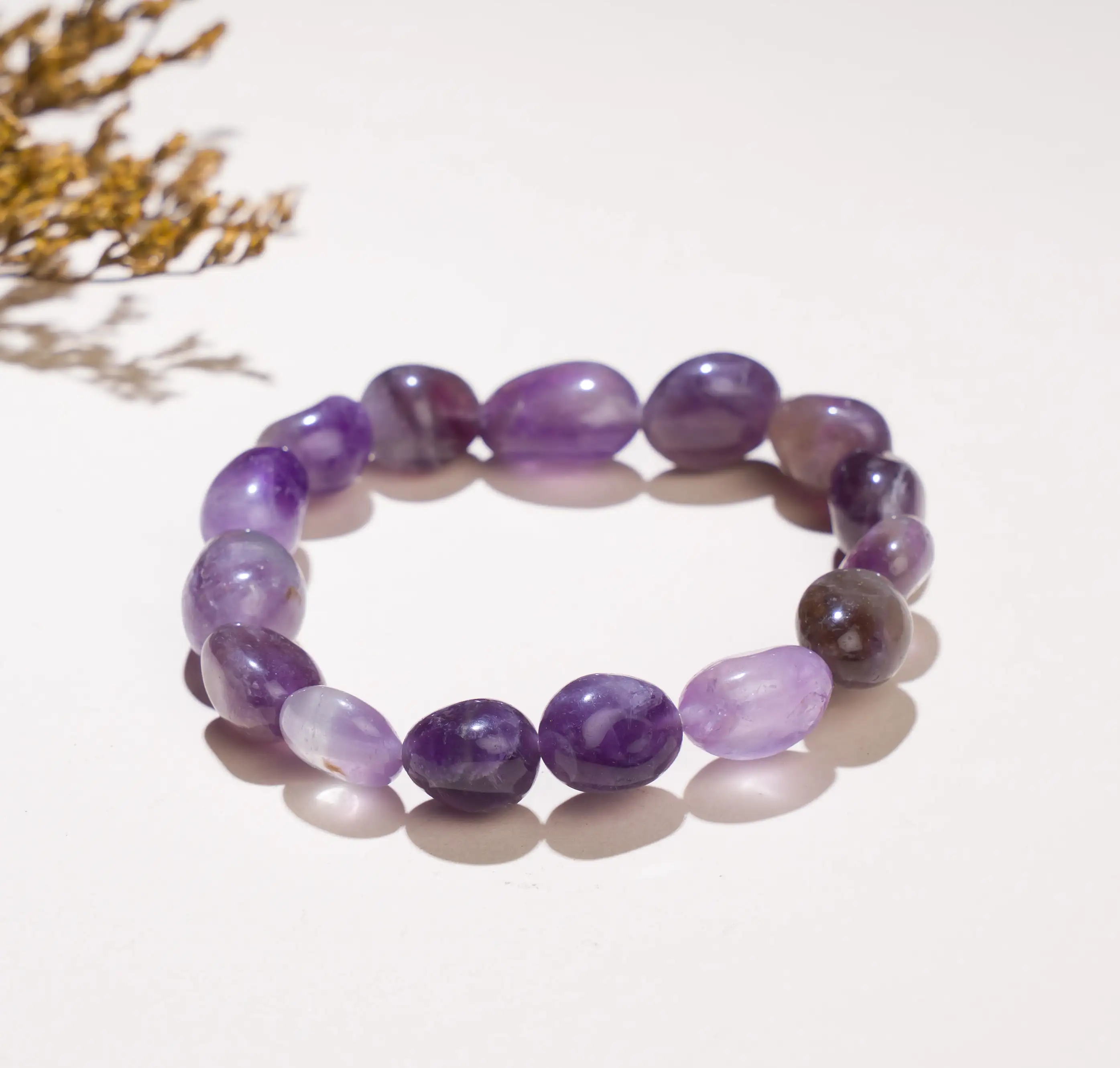 Amethyst crystal Tumble bracelet