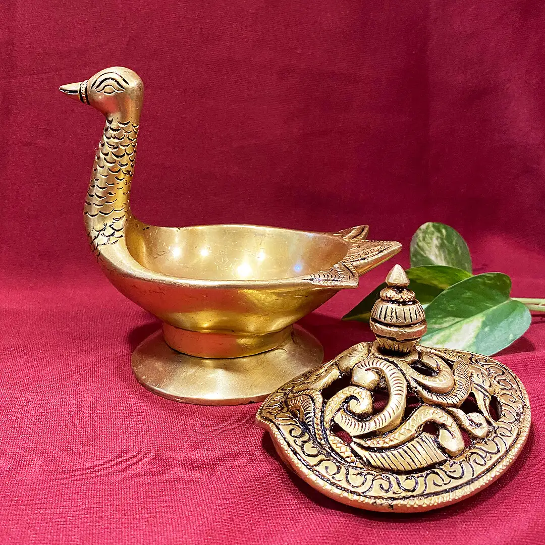 Brass Duck Sambarani holder small - image 2