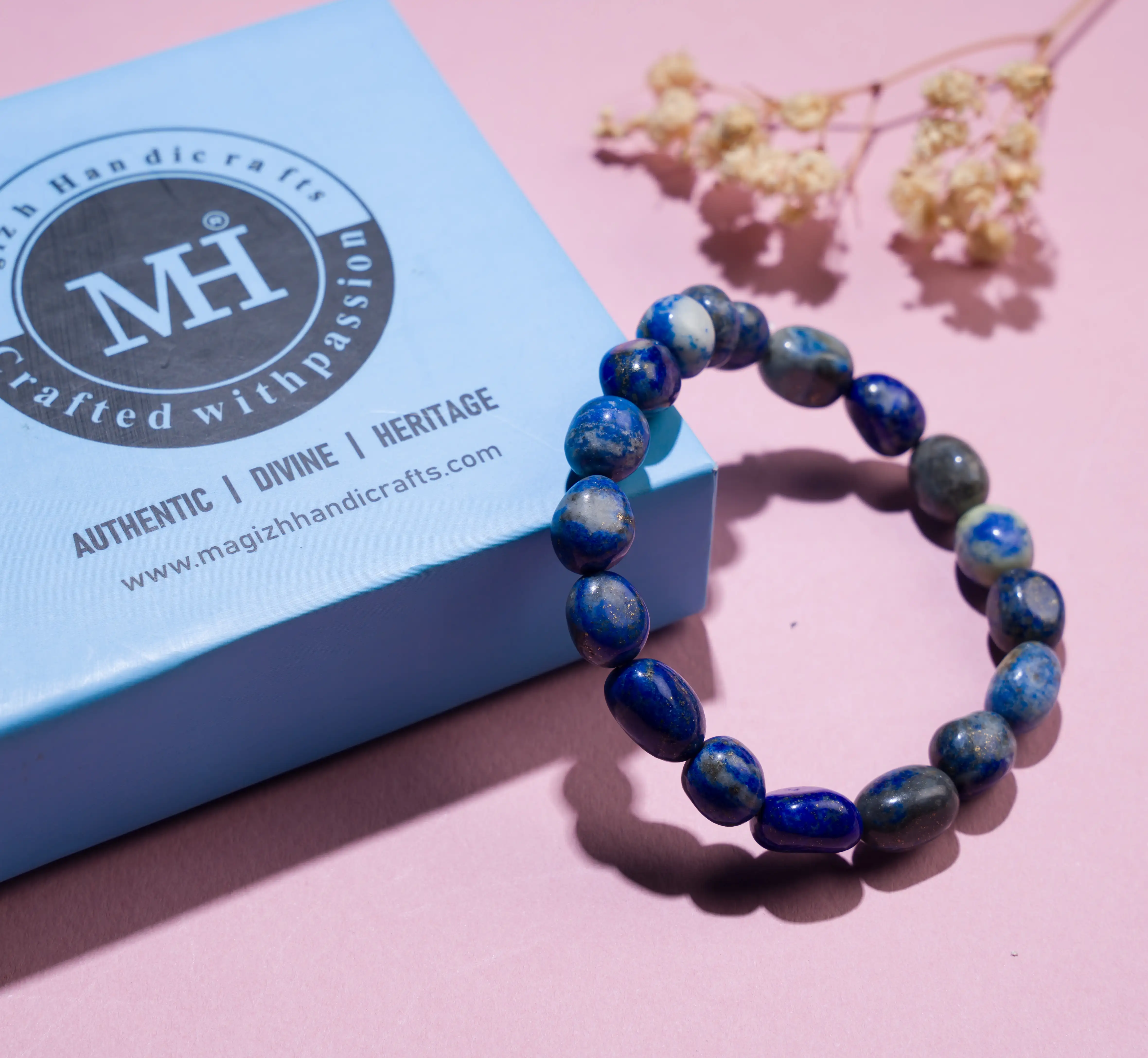 Lazuli Lapis crystal Tumble bracelet - image 3
