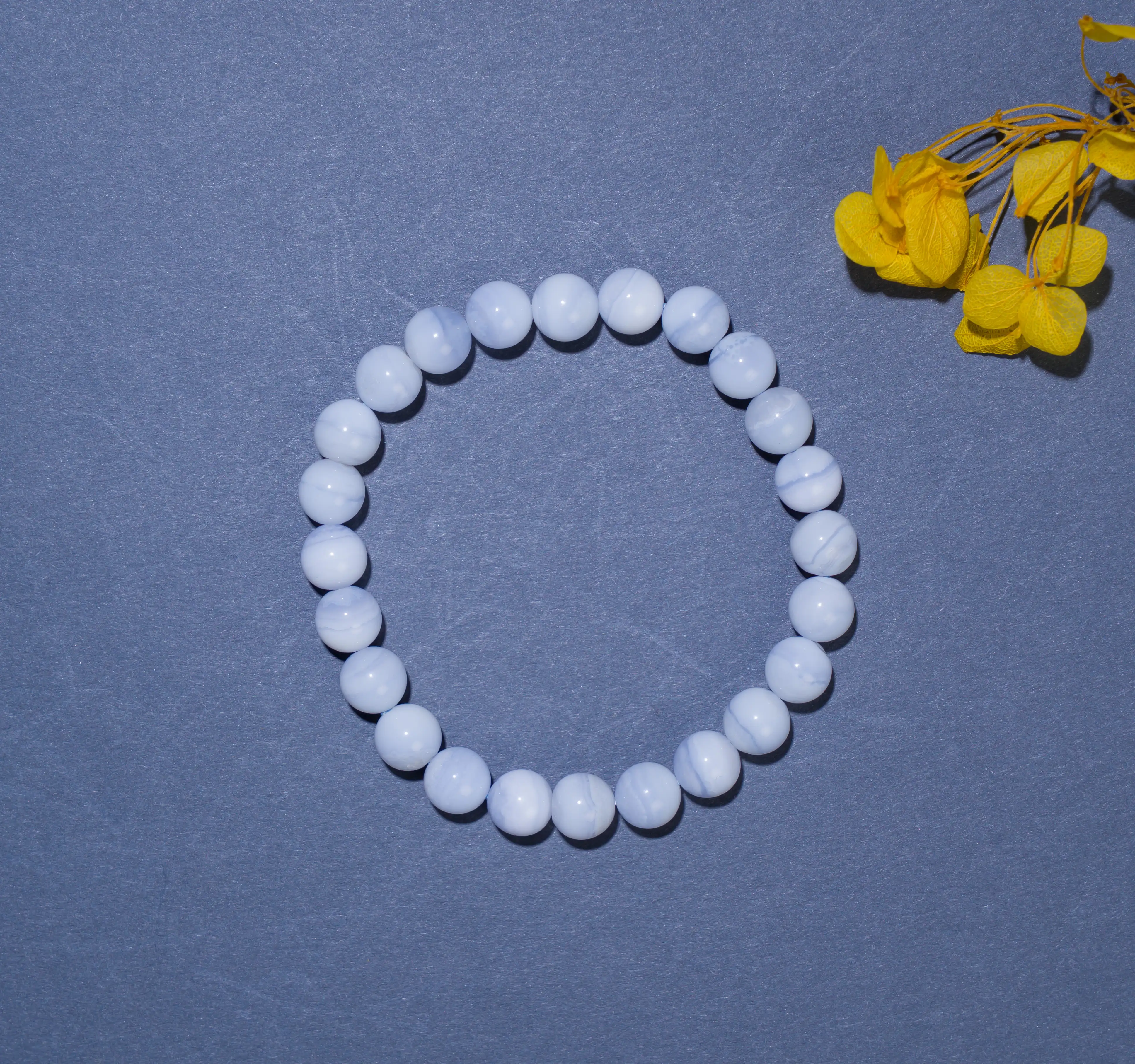 8mm Blue Lace Agate crystal Stone bracelet - secondary