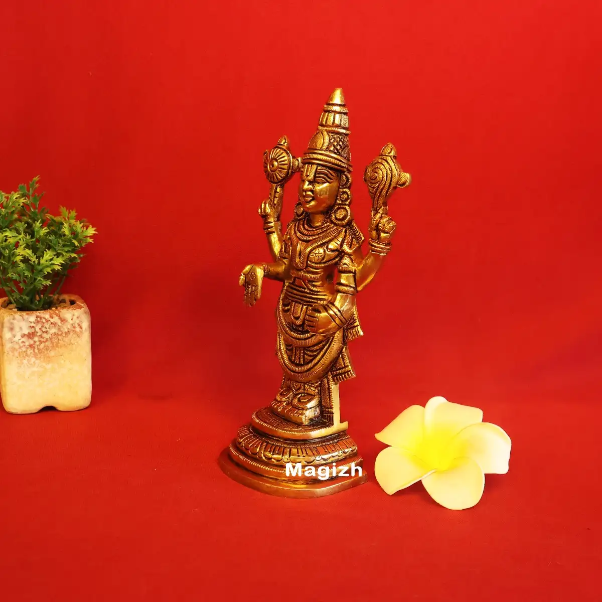 Brass Thirupathi Perumal idol 7.5 inches - image 3