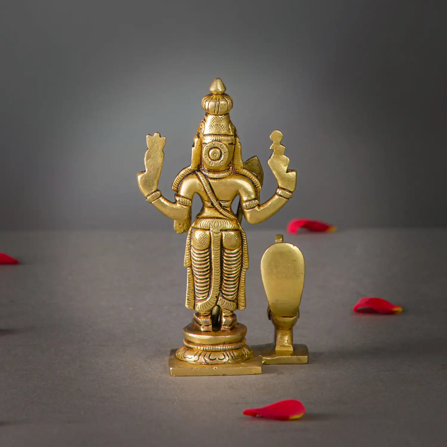 4 inches brass lord Murugan idol - image 4