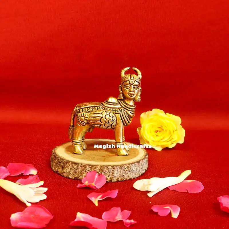 Brass Kamadhenu idol 3 inches